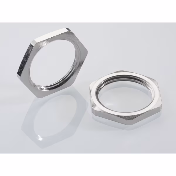 Lock Nut, Nickel Plated Brass, Nickel, Pflitsch, Mfr#: 752/5